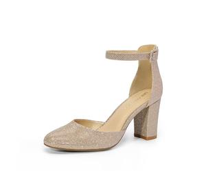 DREAM PAIRS Women's Pumps - Classic Comfort,Size 7.5,Gold-Glitter,DWUMPU2535