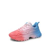 DREAM PAIRS Womens Road Running Shoes, Women's Trainers Platform Lace-Up Comfortable Dad Sneakers SDFN2368W,Size 7,Rainbow,SDFN2368W