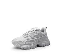 DREAM PAIRS Womens Road Running Shoes, Women's Trainers Platform Lace-Up Comfortable Dad Sneakers SDFN2368W,Size 5,Grey,SDFN2368W