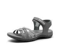 DREAM PAIRS Women's Sandals Light Weight Hiking Sandals for Women Comfortable Athletic Quick-Drying Walking Hiking Water Sandals,Size 8,Grey,DWUMST2504