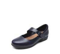 DREAM PAIRS Women's School Shoes, Strap Mary Jane Flats, Casual Work Office Comfort Shoes for Lady Shoes for Walking, School and Working,Size 6,Navy,SDFA2407W