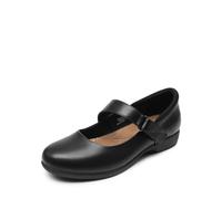 DREAM PAIRS Women's School Shoes, Strap Mary Jane Flats, Casual Work Office Comfort Shoes for Lady Shoes for Walking, School and Working,Size 6,Black,SDFA2407W