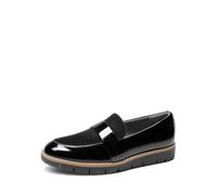DREAM PAIRS Womens Slip on Fashion Wokr Dress Loafers,Size 6,Black-Pat,DWUMLS2506