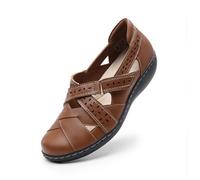 DREAM PAIRS Womens Slip on Fashion Wokr Dress Loafers,Tan,7.5