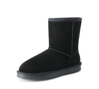DREAM PAIRS Women's Snow Boots Mid Calf Winter | Cow suede, 17mm faux fur lining, 3mm memory foam+3mm latex cushion, TPR outsole