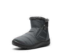 DREAM PAIRS Women's Snow Boots Winter Boots for Women uk Water-resistant Ankle Boots Warm Fur Lined Waterproof Lightweight Walking Boots Outdoor Indoor Booties,Size 6,Grey,SDSB2303W