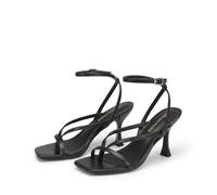 DREAM PAIRS Women's Strappy Thong Heel Sandal,Black,9