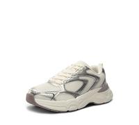 DREAM PAIRS Women's Trainers Platform Chunky Trainer Walking Lace-Up Celi Comfortable Y2K-Style Running Shoes Workout Sport Work Casual Tennis Shoes,Size 9,Champagne-Pu,SDFN2429W