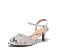 DREAM PAIRS Womens Wedding Prom Bridal Shoes,Silver,7.5