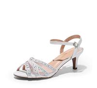 DREAM PAIRS Women's Wedding Prom Bridal Shoes,White,8