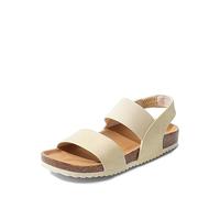 DREAM PAIRS Womens Wedge Sandals Soft Summer Shoes | Minimalist double-strap design, sweat-wicking insole, stretchable elastic strap, casual summer wedge