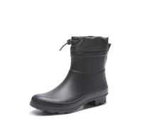 DREAM PAIRS Women's Wellington Boots Waterproof Rain Boots with Adjustable Nylon Shaft & Anti-Slip Outsole, Brushed Textile Lining for Outdoor Trekking Farm Working,Size 3.5,Black,DWEMRB2510