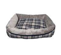 Dream Paws Checked Dog Bed Grey/blue (S)