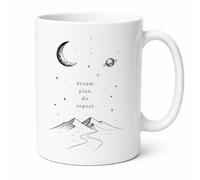 Dream Plan Do Repeat Mug Minimalist Inspirational Coffee Cup Moon Mountain Positive Motivation Gift Mug