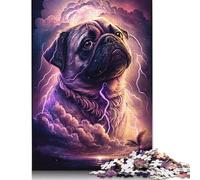 Dream Pug Dog Jigsaws Puzzles for Adult 1000 Pieces Difficult Jigsaw Puzzles, Impossible Puzzle for Age 18 Years Up 1000pcs (75x50cm)