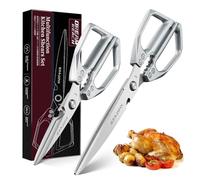 Dream Reach Kitchen Scissors Set, Silver Heavy Duty Kitchen Shears Set