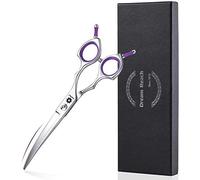 Dream Reach Professional 6.5 Inch Dogs Grooming Curved Scissors, Purple Pet Downward Curved Shears for Cat and Small Dog Shears Or Any Breed Trimming Cuts, Design for Professional Groomer