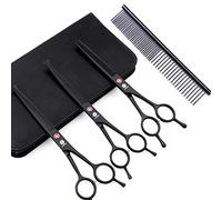 Dream Reach Professional 7" Curved Dog & Cat Grooming Scissors Kit (3-Set Blunt Tip)