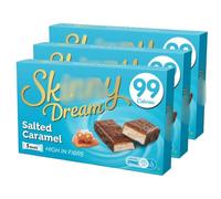 Dream Salted Caramel Bars 5pk x Pack of 3 - Contains a Silky Smooth Orange Taste Combined With a Bed of Velvety Nougat and Indulgent Milk Chocolate - Less Than 99 Calories Per Bar