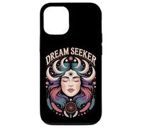 Dream Seeker Moon Magic Stars Mystic Woman Feathers Case for iPhone 12/12 Pro