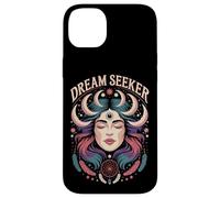 Dream Seeker Moon Magic Stars Mystic Woman Feathers Case for iPhone 14 Plus