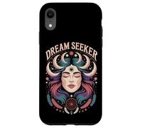 Dream Seeker Moon Magic Stars Mystic Woman Feathers Case for iPhone XR