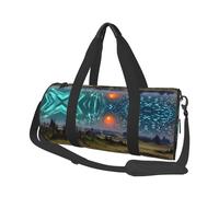 Dream Space Star Travel Duffel Bag for Women Men,Print Polyester Tote Round Luggage Bag with Shoulder Strap