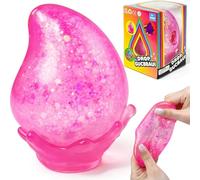 Dream Squishy Drop Squishy Stress Ball,Water Drop Fidget Stress Ball,Ice Squishys Stress Cube-Drop Malt Sugar Balls Sensory for Relief Anxiety (Pink)