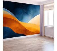 Dream Style Photo Wallpaper Wall Mural - High-Resolution Print, 350 x 256 cm Premium Non-Woven Fabric, Easy to Install Photo Wallpaper Abstract Waves Dots for Home Décor