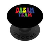 Dream Team Aka Teachers Back To School Student Retro Cool PopSockets Adhesive PopGrip