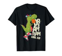 Dream Team Cool Kid Funny T-Rex Bsketball Graphic Designs T-Shirt