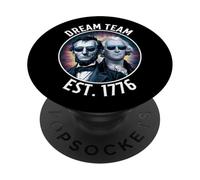 Dream Team Est. 1776 Lincoln Washington Patriotic PopSockets Adhesive PopGrip