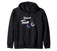 Dream Team Hand and Paws Print Dog Sayings Zip Hoodie