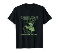 Dream Team Robot Puzzle Neon Green Innovate as One T-Shirt
