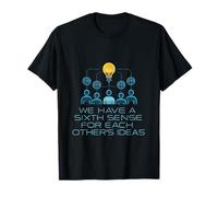 Dream Team Sixth Sense Brain Bulb Teamwork Design T-Shirt