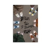 Dream Till It Becomes Real Poster Printable Wall Decor, Fashion Art Room Decor Unframe 20x30inch(50x75cm)
