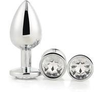 Dream Toys Gleaming Love Anal Plug Silver One Size