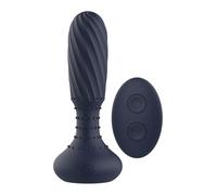 Dream Toys Startroopers Titan Vibrating Vibe with Remote Anal Plug Blue 14.2 cm