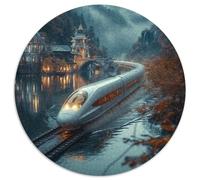 Dream Train 1000 Piece Jigsaw Puzzles Round Puzzles For Adults And Kids Gifts Creative Challenging & Educational Art 1000pcs (67.5x67.5cm)