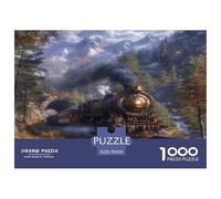 Dream Train 1000 Pieces Premium Jigsaw for Adults Cool Collage Effect, Home Decoration, Educational, Challenging Puzzle Games 70x50cm/1000pcs