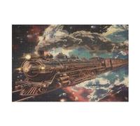 Dream Train Jigsaw Puzzle for Adults 1000 Piece for Kids Age 12 Years Up Woodiness Puzzles Educational Game （75×50cm）