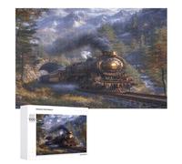 Dream Train Jigsaw Puzzles for Adults 1000 Pieces Puzzle Brain Teaser And Children Premium Quality Wooden （75×50cm）