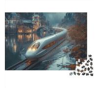 Dream Train Jigsaw Puzzles Puzzle for Adults Kids. 1000 Pieces Impossible Challenge Toy Educational Game Home Decoration for Educational Games Gifts 1000pcs (75x50cm)