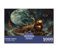 Dream Train Jigsaw Puzzles Puzzles for Adults Kids. 1000 Piece Impossible Challenge Toy Educational Game Home Decoration for Educational Games Gifts 38x26cm/1000pcs
