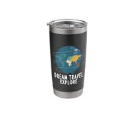 Dream Travel Explore Vacation Stainless Steel Insulated Tumbler