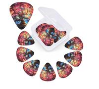 Dream Tree Print Guitar Picks Set of 12 with Custom Organizer Storage Box, Guitar Accessories, Ukulele for Acoustic Guitar, Bass, Valentine's Day Gift
