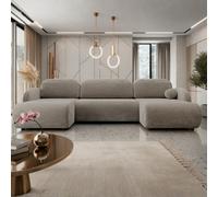 Dream U Lc+2R+Lc Spacious Corner Sofa Bed With Storage Beige