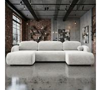 Dream U Lc+2R+Lc Spacious Corner Sofa Bed With Storage Cream