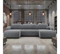 Dream U Lc+2R+Lc Spacious Corner Sofa Bed With Storage Grey