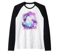 Dream Unicorn Magical Space Nebula Art Galaxy Fantasy Design Raglan Baseball Tee